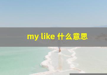 my like 什么意思